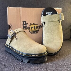 NWT Dr. Martens Zebzag Mule Muted Olive